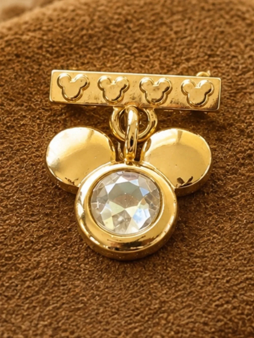Authentic Disney Mickey Mouse Crystal Brooch | Official Disney Mickey Pin